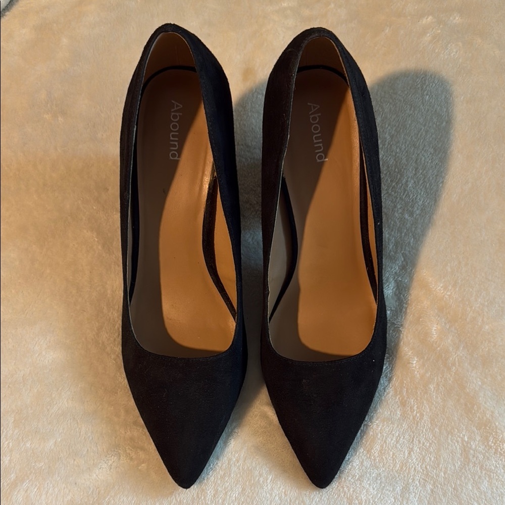 Abound Black Suede Heels Timeless Design